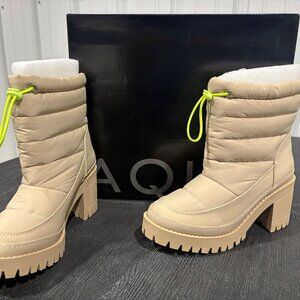 🔥 Aqua Quilted Puff Booties – Size 7 – Brand New! 🔥